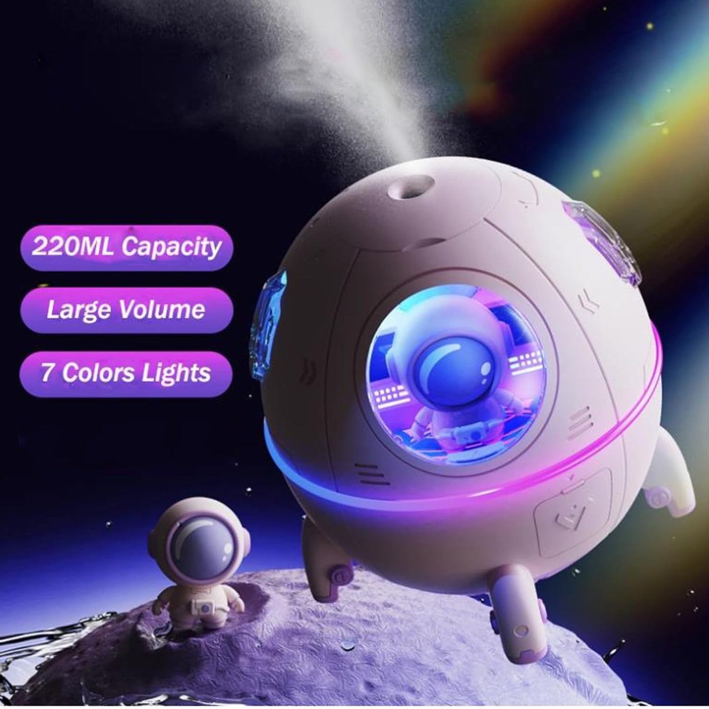 Humidifiers for Kids Nursery, Mini Cool Mist Ultrasonic Diffuser with Nightlight, Auto-Shut Off for Home