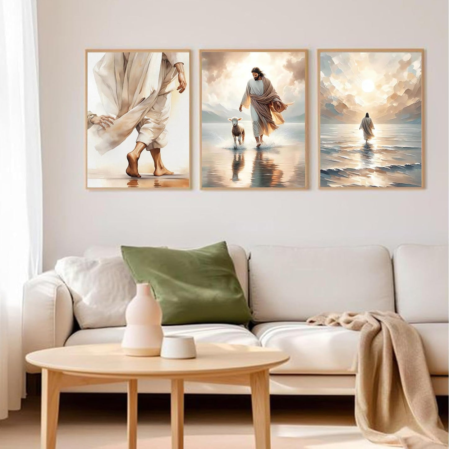 YOLENIX Diamond Art Kits for Adults Beginner,3pack Jesus DIY Modern Diamond Painting Kits 5D Diamond Dots Gem Art Crafts with Tools,Round Full Drill Crafts for Home Wall Decor&Gift-12x16in