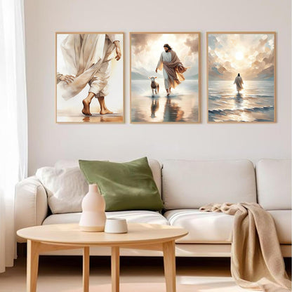 YOLENIX Diamond Art Kits for Adults Beginner,3pack Jesus DIY Modern Diamond Painting Kits 5D Diamond Dots Gem Art Crafts with Tools,Round Full Drill Crafts for Home Wall Decor&Gift-12x16in