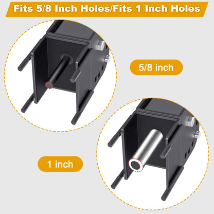 Kipika Power Rack Jammer Arms - Adjustable Height & Angle Lever Arm System for 3x3 Power Cages with 5/8" or 1" Holes - Fits 2-Inch Olympic Plates - 1 Pair (for 3" x 3" Racks with 5/8" or 1" Holes)
