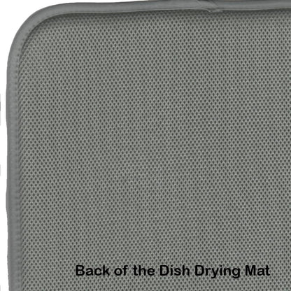 Caroline's Treasures Blue Heron Frog Hunting Dish Drying Mat for Kitchen Counter, 14 x 21", Multicolor