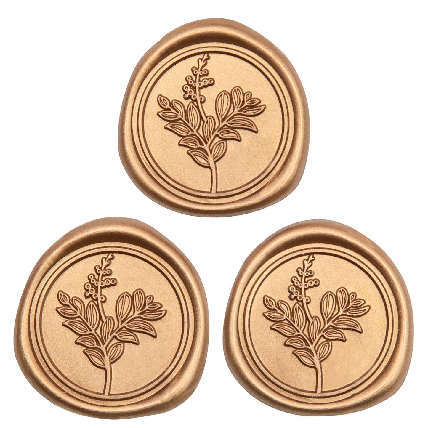 Uwilowe 60 Pcs Gold Wax Seal Stickers, Stamp Seal Envelope Stickers - Perfect for Wedding Invitation, Gift Box Craft Wrapping, Christmas Cards Decor