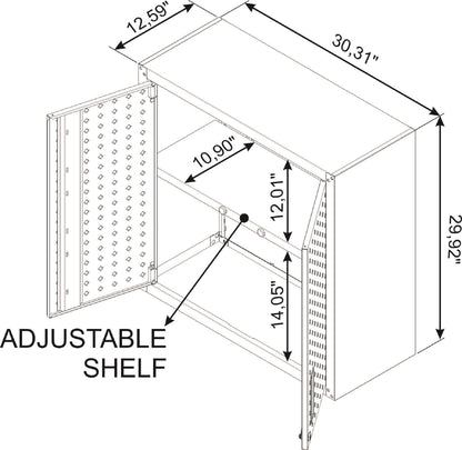 Manhattan Comfort Fortress Storage Units, White
