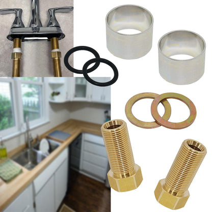 1 Set 100818 Thick Countertop Extension Set for Faucet Valves, Faucet Shank Extension