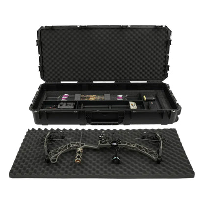 SKB Cases iSeries 4719-8 Ultimate Single or Double Bow Case, Hard Plastic Case for 44-Inch and 46-Inch Bows, Includes Trigger-Release Latch System