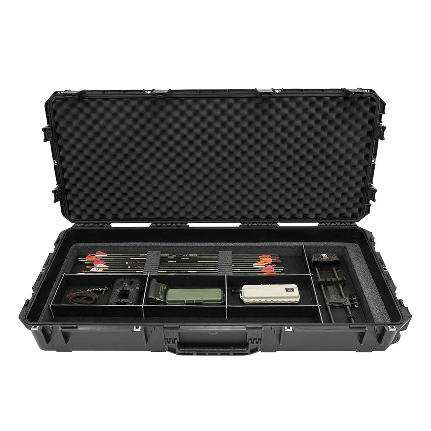 SKB Cases iSeries 4719-8 Ultimate Single or Double Bow Case, Hard Plastic Case for 44-Inch and 46-Inch Bows, Includes Trigger-Release Latch System