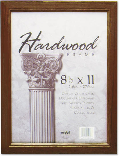 NuDell Certificate Frame | Walnut Brown | 8.5" x 11" Document Holder | Diploma & Picture Frames