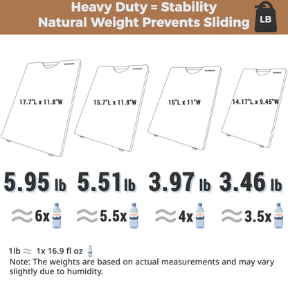 Brosisincorp Real Solid Sapele Cutting Board One Piece No Glue Non Toxic All Whole Single Wood Butcher Block Thick Hard Wood Heavy Duty Edge Grain (Medium, 14.96"L*11.02"W*0.98"Th)