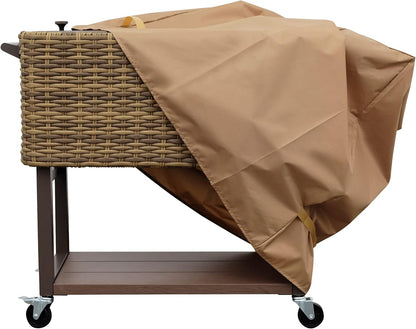 80-Qt Permasteel Universal Cooler Cover for Large Outdoor Patio Cooler Cart, Weatherproof, Waterproof, UV-Resistant