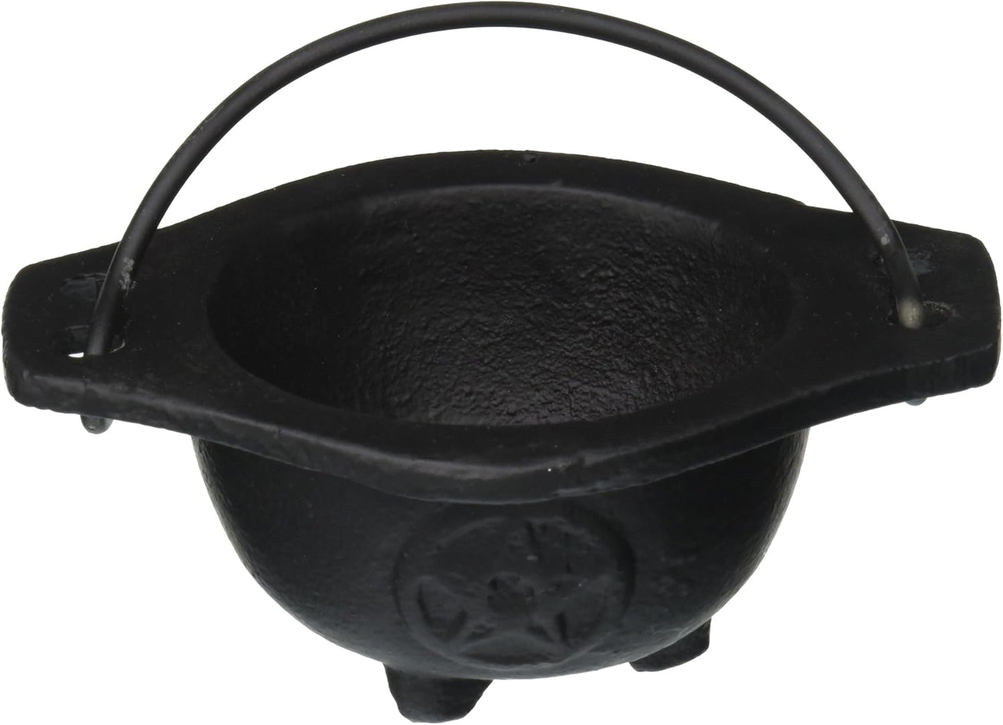 New Age Imports Inc. Small Pentagram Cast Iron Cauldron, 3 inches Diameter