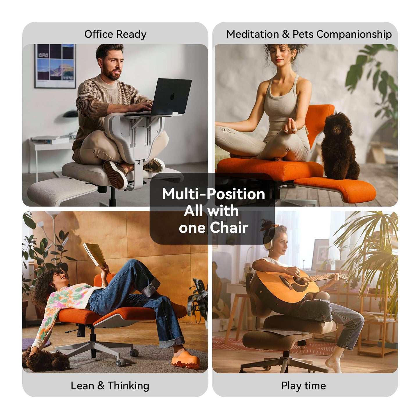 Newtral Freedom-X Cross Legged Office Desk Chairs for Home, Make Up, Bed Room