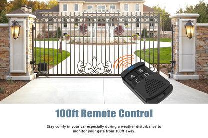 Blütezeit MJ-300 Sliding Gate Opener + 13.12ft Steel Gear Racks – 900lb AC110V Motor with 130W Copper Drive & Heavy-Duty Rack Kit