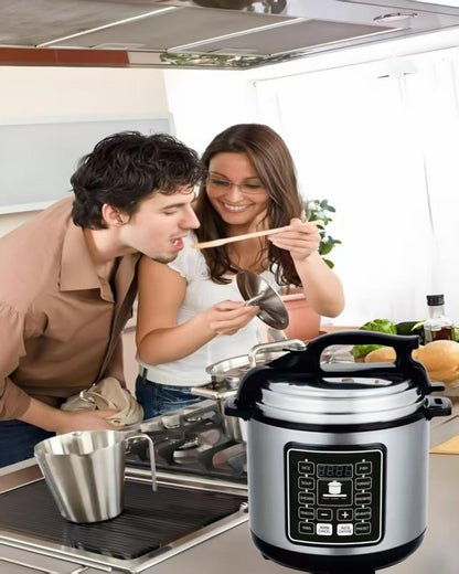 Zuguachi 10-in-1 Electric Pressure Cooker 6QT, 1050W Programmable Multi Cooker, Slow Cooker Rice Cooker Black