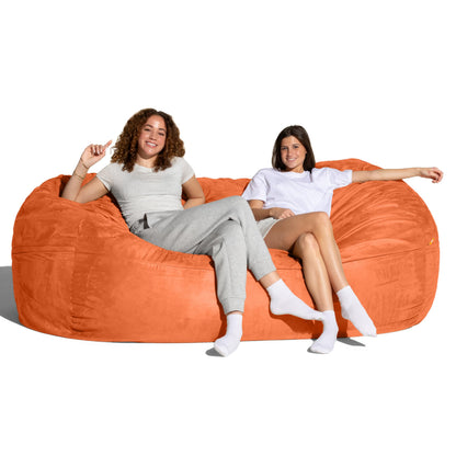 Jaxx 7 Foot Giant Bean Bag Sofa, Mandarin
