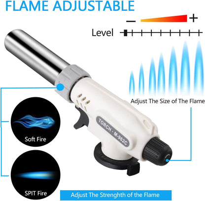 TENGYES Culinary Butane Blow Torch - Adjustable Flame for Crème Brûlée, BBQ & Baking | Professional Chef Tool
