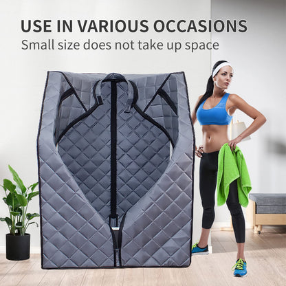 WEALTHOME Portable Sauna for Home - Steam Sauna Tent, Personal Sauna - Sauna Heater, Tent, Chair, Remote Included for Home Sauna - Enjoy Your Own Personal Spa