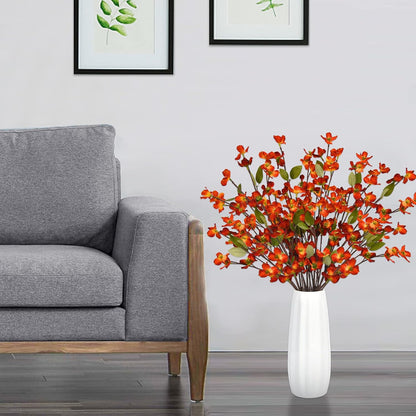 Artflower 6 Pack Artificial Silk Plum Blossom 23.6’’ Fake Flower Stems for Table Centerpieces Home Wedding Decoration