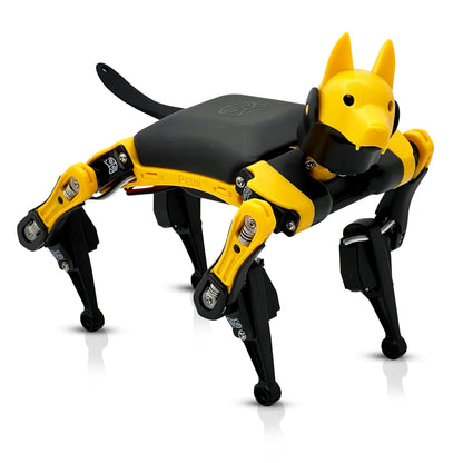 Petoi Programmable Robot Dog Bittle X V2 Lite Servo | Coding Smart Robot Dog Kit, Voice Controlled, Quadruped Interactive Robot for Kids (Bittle X V2 - lite servos - pre-Assembled - Yellow + Black)