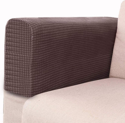 BESPORTBLE Furniture Armrest Protectors, Universal Elastic Sofa Stretch Armrest Cover, 2Pcs (Dark Coffee)