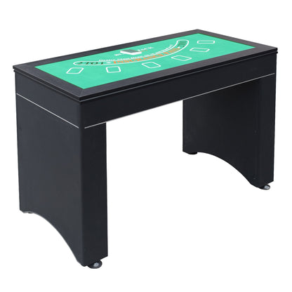 Hathaway Classic Monte Carlo 4 in 1 Casino Game Table - Includes Craps Table, Roulette Table Top, Blackjack Table Top Which Can Be Used as Poker Table Top, Bar Table Top, & Complete Game Accessories