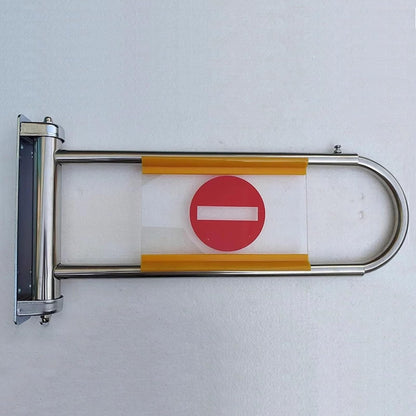 Adjustable Single Entrance Safety Gate Metal, Ticket Inspection Channels Transfer Gate, Park Aisles Scenic Hallway Import and Export Channels(Silver+Yellow,4pcs)