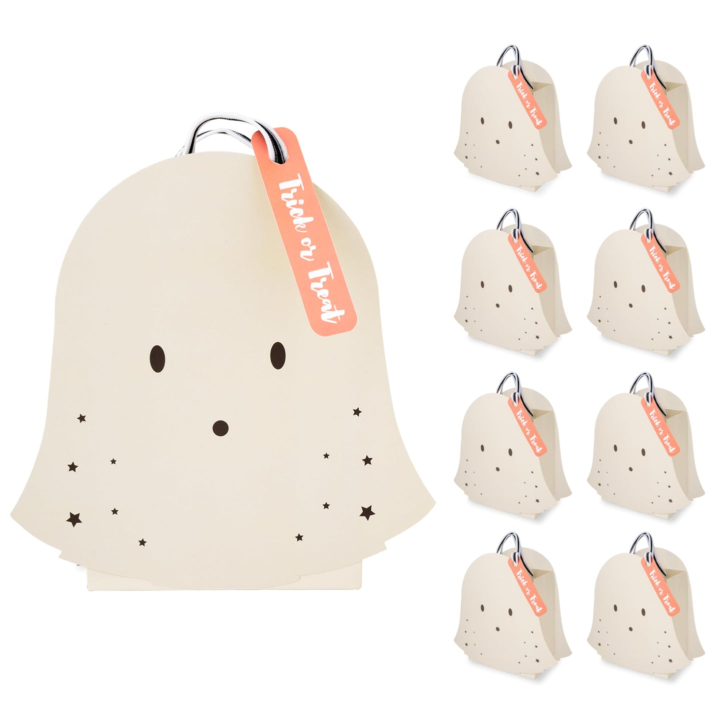 Cheerland Summerween Goodie Bags SummerweenTreat Bags Ghost Trick or Treat Pastel for Boo Party Favor Halloween Decorations Spooky One Birthday Party Favor Supplies Pack of 8