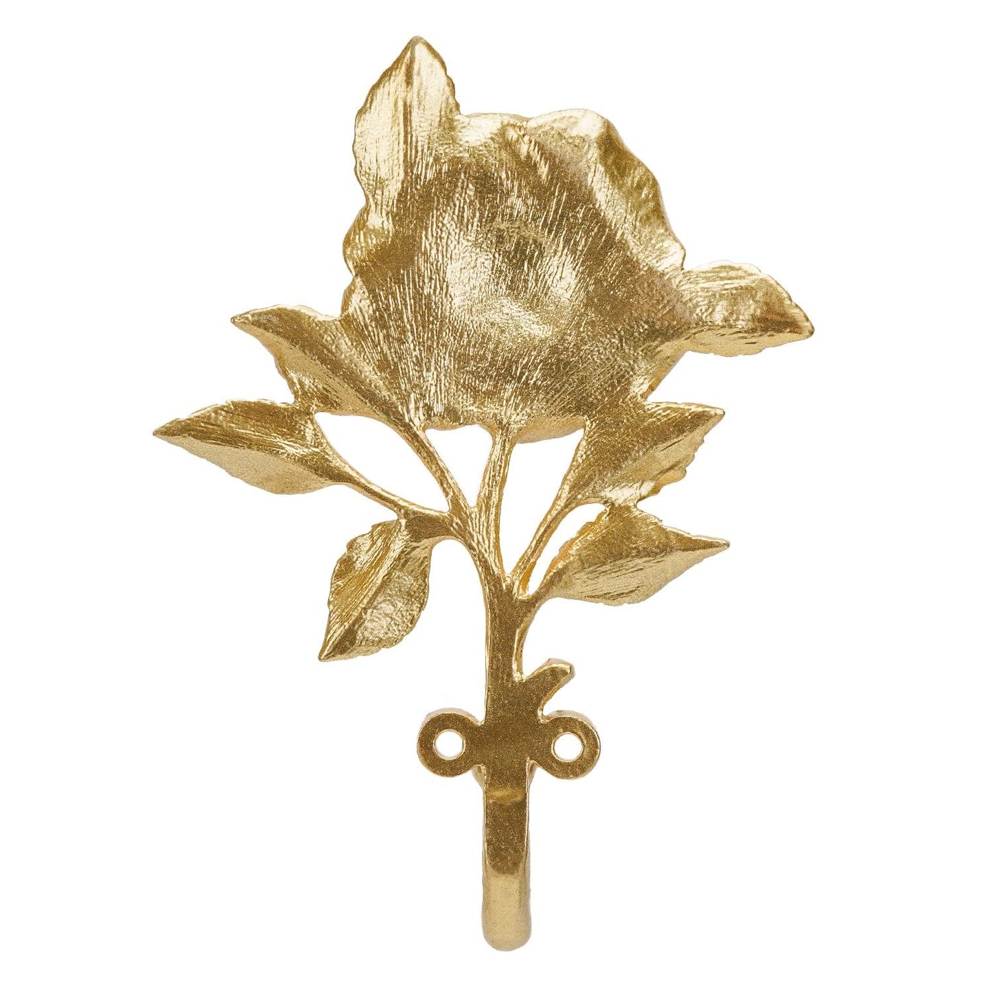 SOFFEE DESIGN 2pcs Golden Single Hooks 3D Flower Retro Ornate Style for Room Wall Mounted Decoration, Coat Hat Scarf Hanging Entry Heavy Duty Hooks, Home Decor