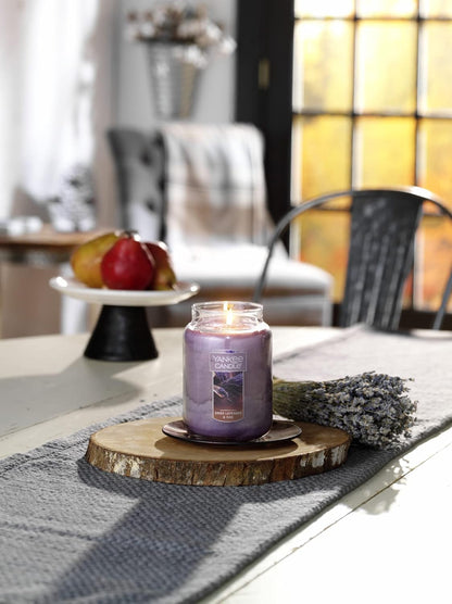 Yankee Candle Dried Lavender & Oak Scented Classic 22 Oz Jar, Single Wick Aromatherapy Candle