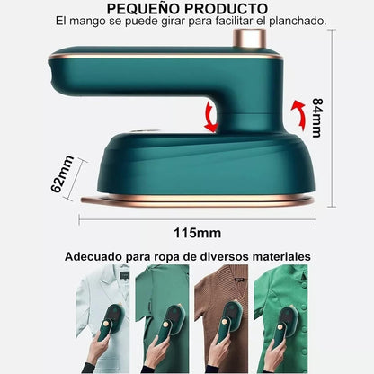 Portable Mini Ironing Machine, 2 in 1 Steam Iron with Rotating Handle for Fabric Maintenance at Home and Travel