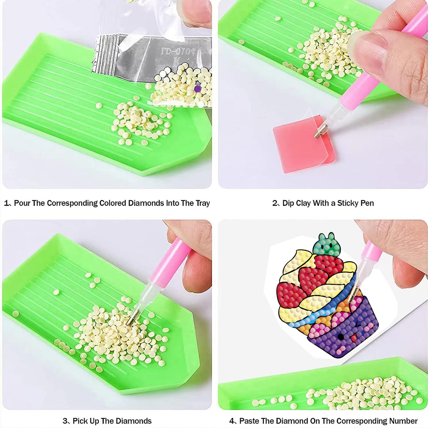FLYSONG 5D DIY Diamond Art Stickers Kits for Kids, 20 PCS Hero Gem Stickers Beads Handmade Painting Making for Beginners Boys Children (Hero)