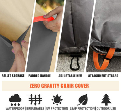 (1PC) SOKINGCOVER Zero Gravity Chair Covers - Outdoor Folding Chair Cover, Waterproof Folding Recliner Chair Cover