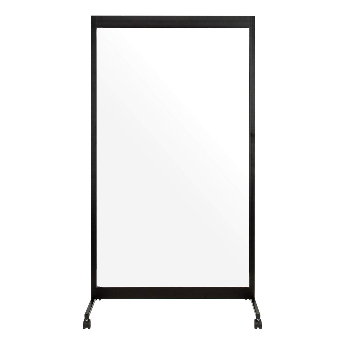 FDP Clear 3/16" Clear Acrylic Mobile Room Divider with Locking Casters for Social Distance Sneeze, Cough, Talk Guard, Protective Single-Panel Plexiglass Barrier for Classroom, Office, Reception Area