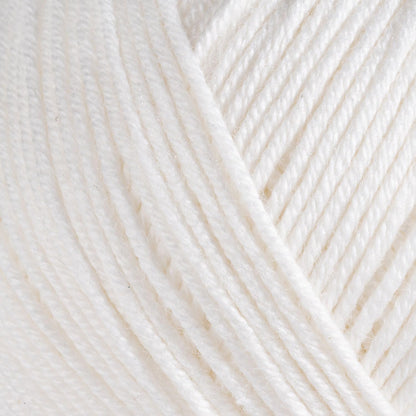 HobbyMia Baby Cotton Blend Yarn – Soft Sport Weight Yarn for Crochet & Amigurumi - 50g/180yds - 60% Cotton 40% Acrylic - Ideal for Baby & Knitting Proj. & 10 Stitch Markers(White, 4 Balls)