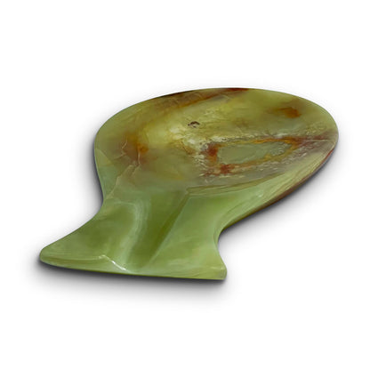 TheWolfard Luxury Handmade Multi Green Calcite Crystal Spoon Rest for Kitchen Counter, Best Spatula Holder for Kitchen Accessories & Housewarming Gifts.