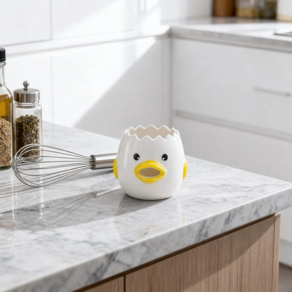 Ceramic Egg Separator, Novelty Chick Kitchen Gadget-Effortlessly Separate Yolks for Baking, Cooking, or Breakfast with This Fun and Adorable Ceramic Tool