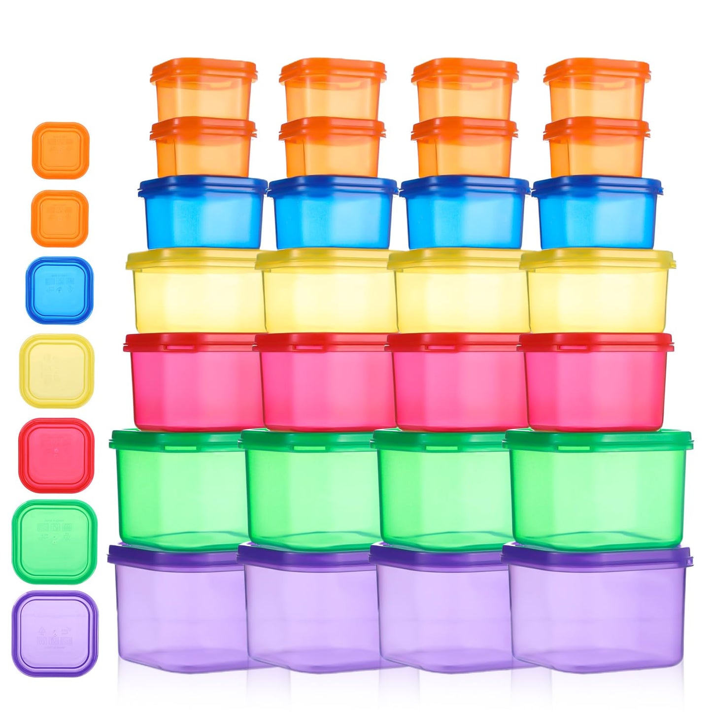 28 Pcs Portion Control Container Kit,21 Day Fix Containers And Food Plan,Multicolor Coded Containers,Meal Prep System Storage Containers,BPA Free Weight Loss Food Containers For Double Diet Plan