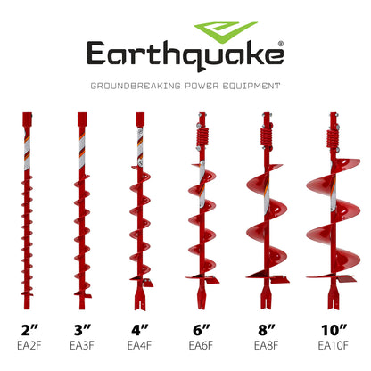 Earthquake EA8F 8-Inch Diameter 36-Inch Long Earth Auger with Fishtail Point and Flex Coil Shock Spring