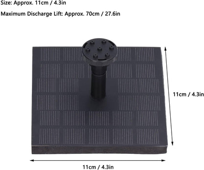 Skiennix Solar Water Fountain - Versatile Bird Bath Pump with 6 Nozzles | Monocrystalline Silicon Design for Garden, Pond, Pool
