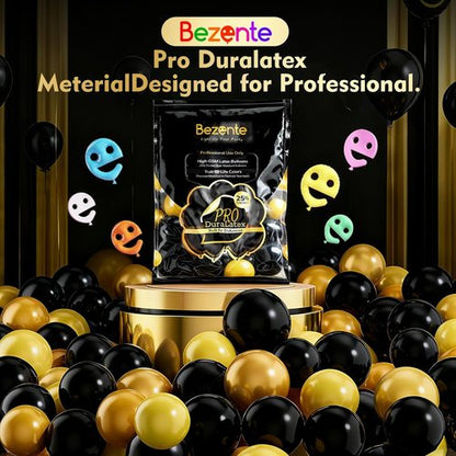 Bezente Pro Duralatex Metallic Silver Balloons - 100 Pack | 12-Inch Extra-Thick for Lasting Party Decor
