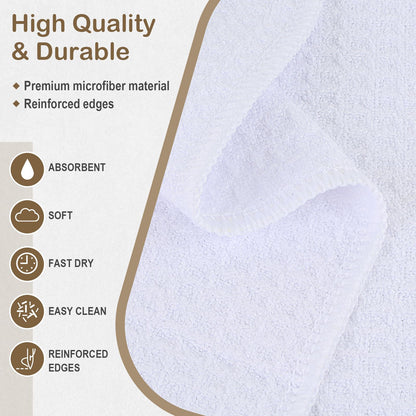 SINLAND Microfiber Sublimation Blank Towels - Fast Drying Waffle Weave Kitchen Towel, Tea Towel Polyester Dish Towels for Home Decor DIY 16 Inch X 24 Inch 10 Pack White