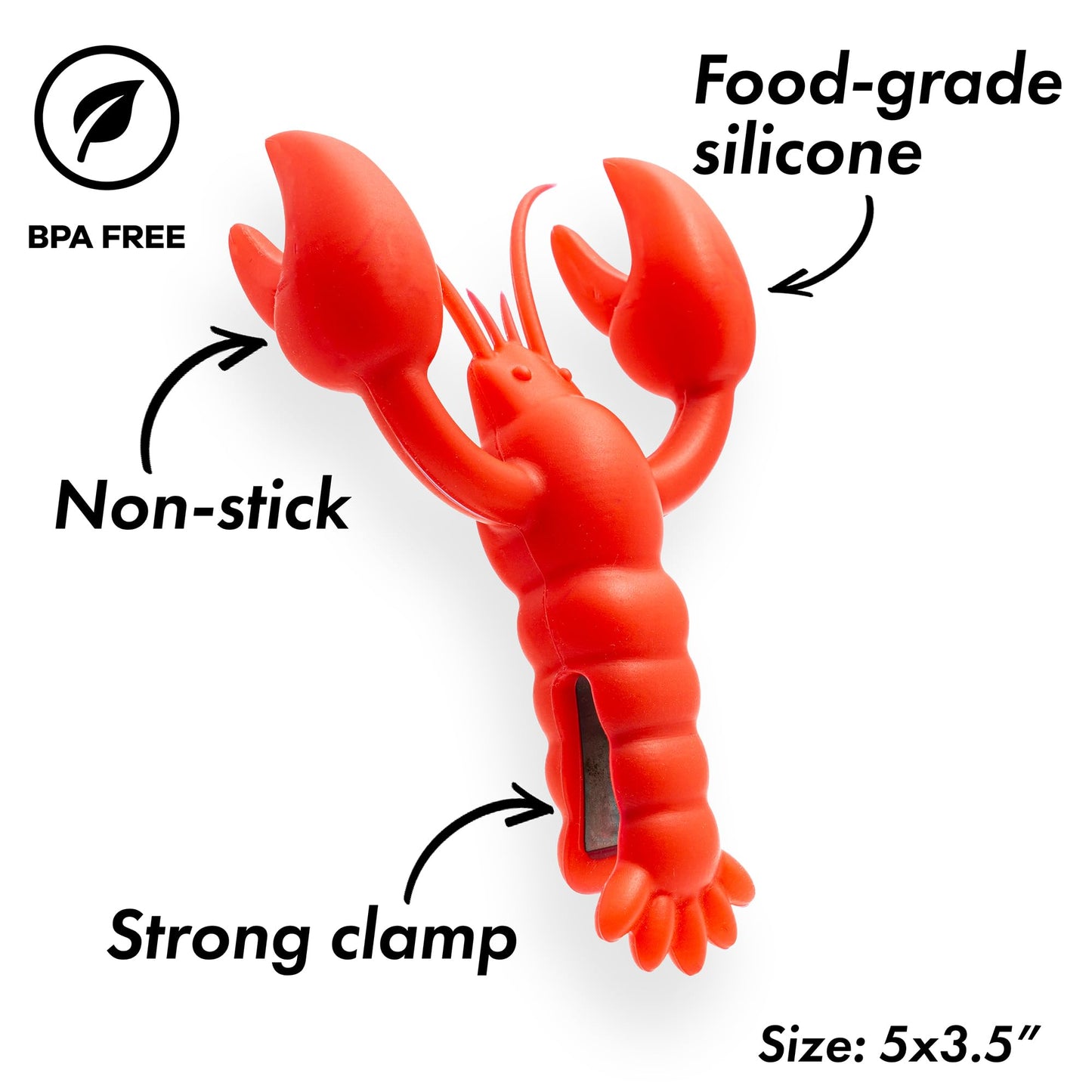 tögö The Lobster Silicone Utensil Rest - Kitchen Gifts, Silicone Spoon Rest for Stove Top - Heat-Resistant, Funny Kitchen Gifts, Cooking Gifts - Non-Slip Spoon Holder Stove Organizer