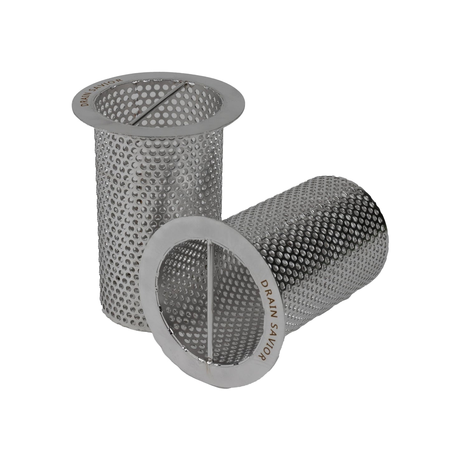 Drain Savior - 4" Commercial Floor Drain Strainer, 6" Tall, Cylindrical Mesh 316 Stainless Steel, Ideal for Restaurants, Commercial Kitchens, Manufacturing Plants