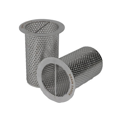 Drain Savior - 4" Commercial Floor Drain Strainer, 6" Tall, Cylindrical Mesh 316 Stainless Steel, Ideal for Restaurants, Commercial Kitchens, Manufacturing Plants