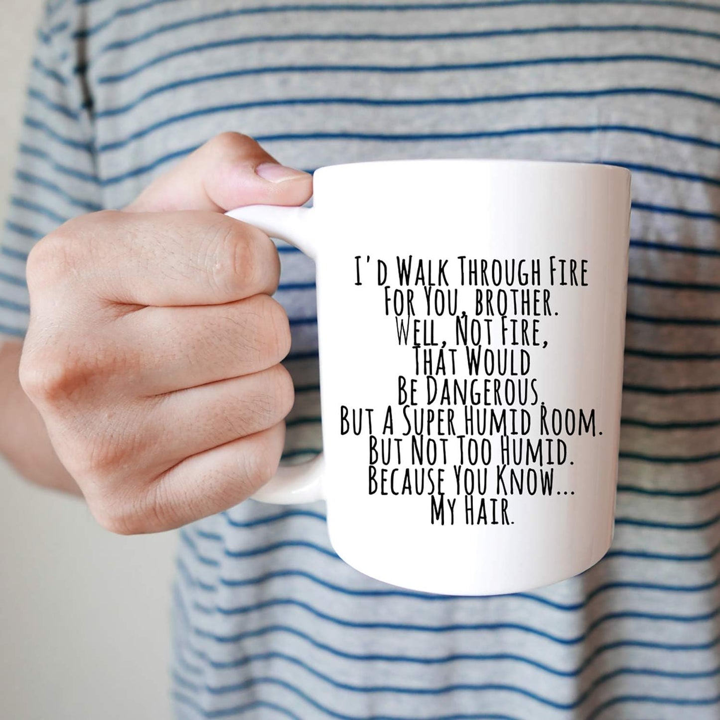 YouNique Designs Brother Coffee Mug, 11 Oz, Funny Gifts from Sister, Birthday Gifts for Brother Adult