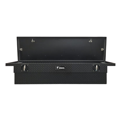 UWS EC10013 Secure Lock 69-Inch Matte Black Heavy-Wall Aluminum Truck Tool Box with Low Profile, RigidCore Lid