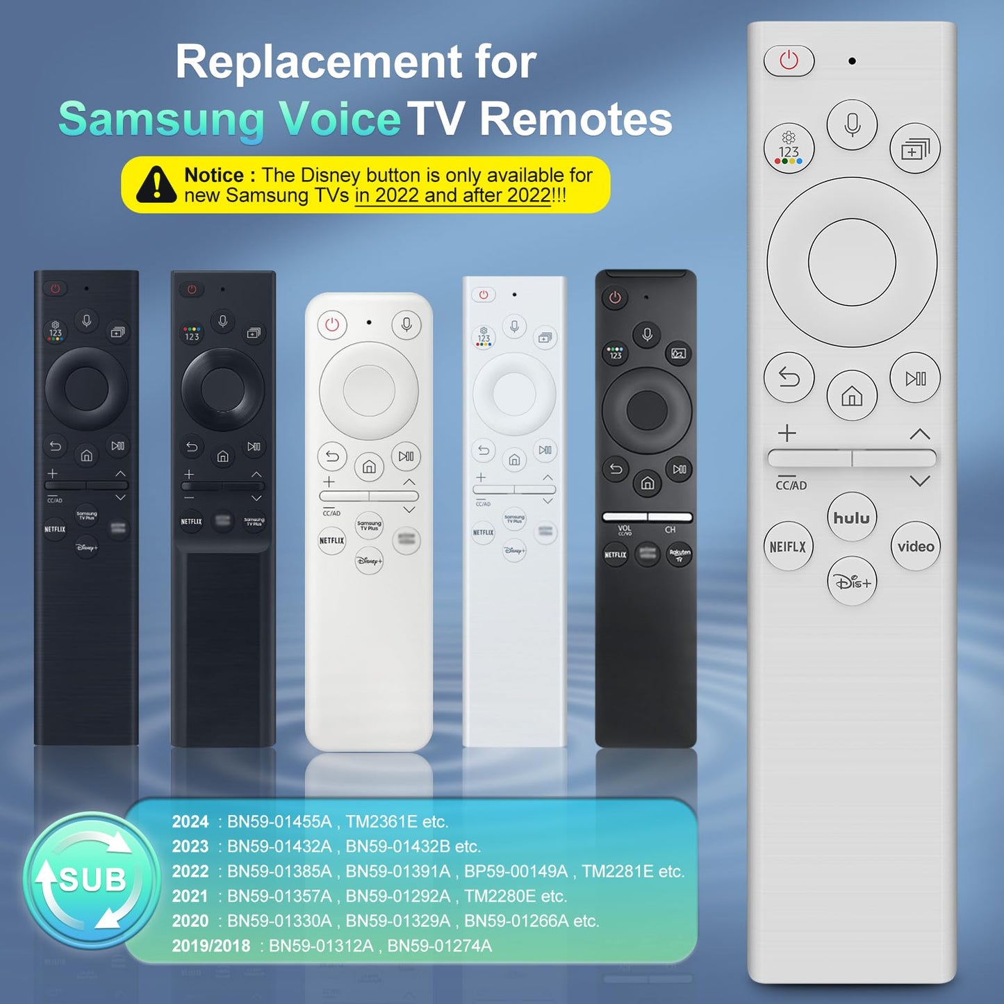 Voice Replacement for Google-Chromecast-Remote, G9N9N for Chromecast with Google TV Remote, for Google TV Streamer (Only for Snow Chromecast Google)