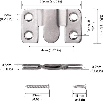 LIKERAINY Heavy Duty Large Metal Flush Mount Brackets - Sectional Interlocking Connector for Furniture, 20 Pairs
