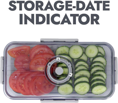 Deli Keeper with Airtight Lid & Drip Tray, Food Storage Container for Freshness and Organization