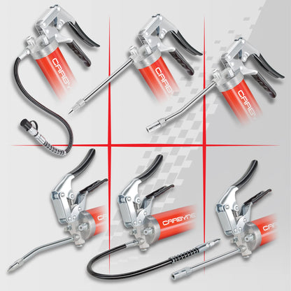 Carbyne Pistol Grip Grease Gun and 12 Piece Grease Gun Accessory Set