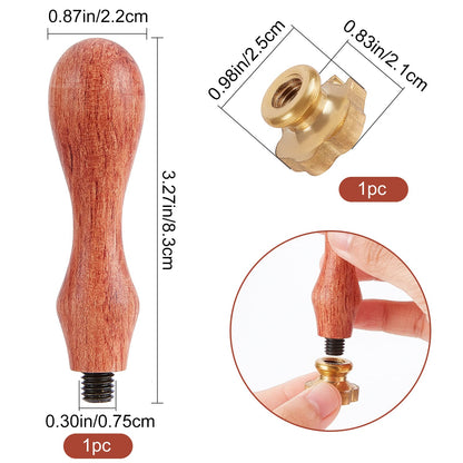 CRASPIRE Pawprint Wax Seal Stamp Paw Print Vintage Sealing Wax Stamps Retro 3D Removable Brass Head with Wood Handle for Wedding Invitations Halloween Christmas Thanksgiving Gift Packing